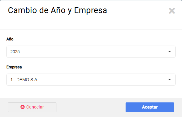 cambio de ejercicio contable