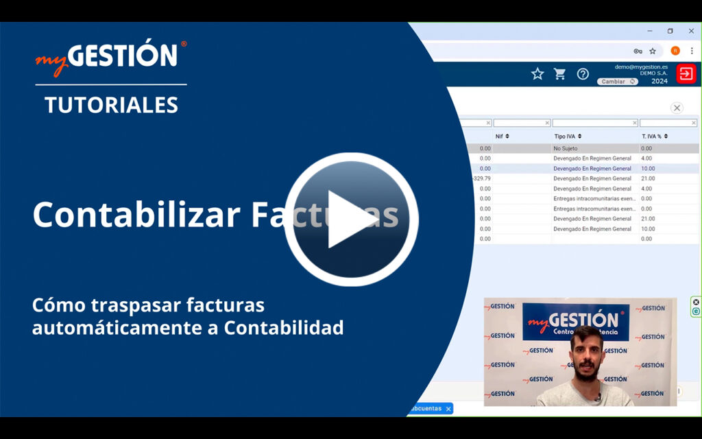 vídeo contabilización de facturas